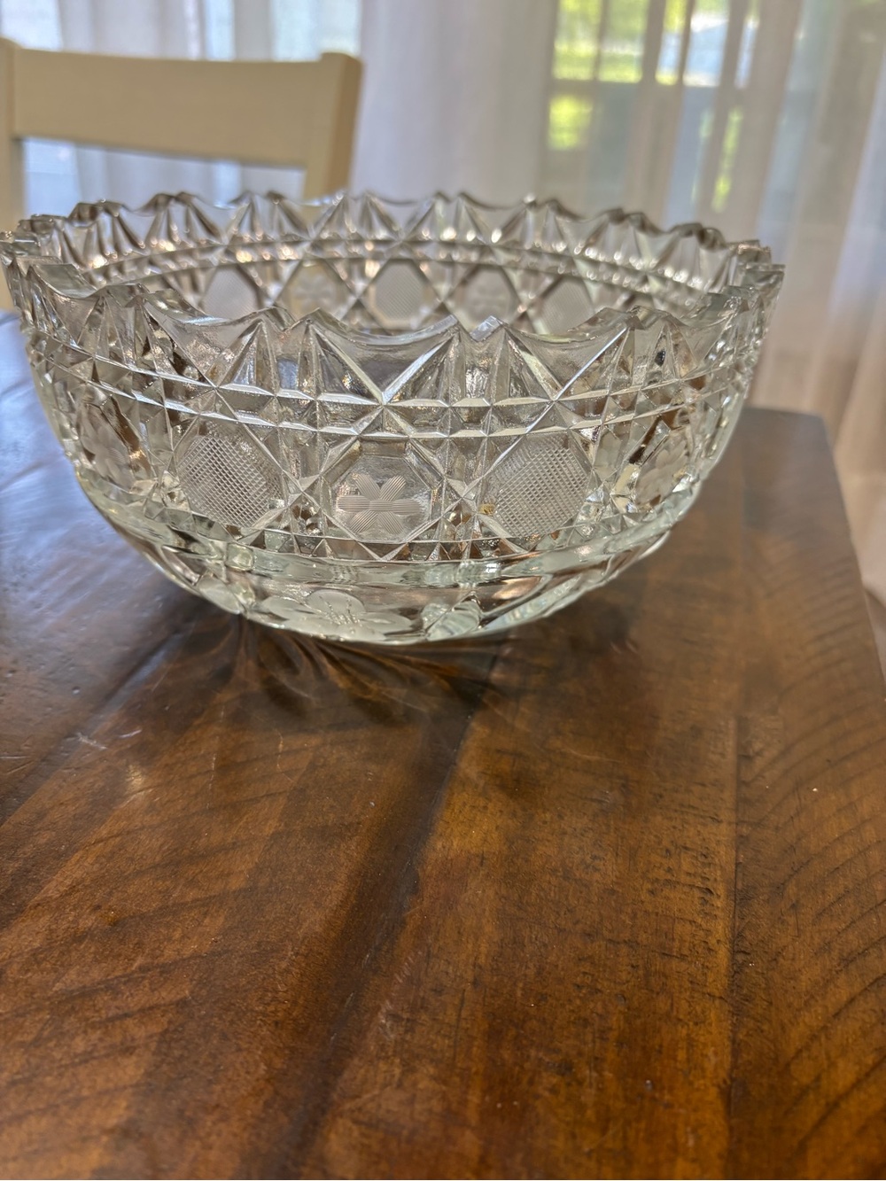 Waterford Crystal? Clear Cut Glass Serving Bowl